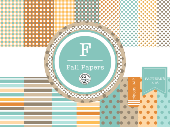 Autumn Digital Scrapbooking Pattern Paper Guide