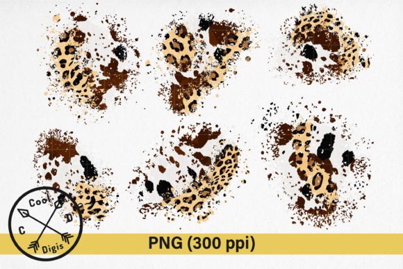 Cow and Leopard Print Bleached Patches: Elevating Designs with Distressed Digital Assets