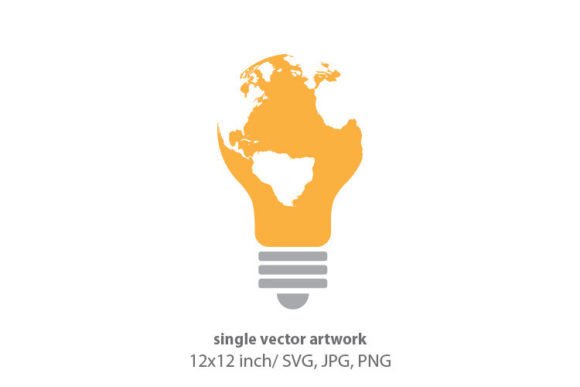 Light Bulb with Globe: A Versatile Vector Asset for Modern Design