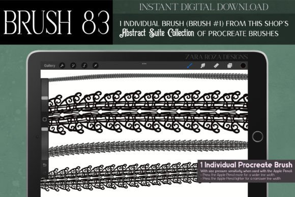 Mastering Digital Ornamentation with Procreate Brush 83 – Abstract Suite