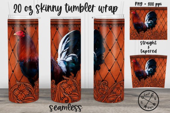 Mastering the Rooster Tooled Leather Tumbler Wrap: A Guide to Western-Style Sublimation Design