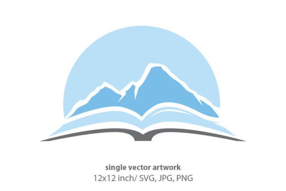 Mountain As Part of Open Book: A Guide to Using High-Quality Vector Clipart