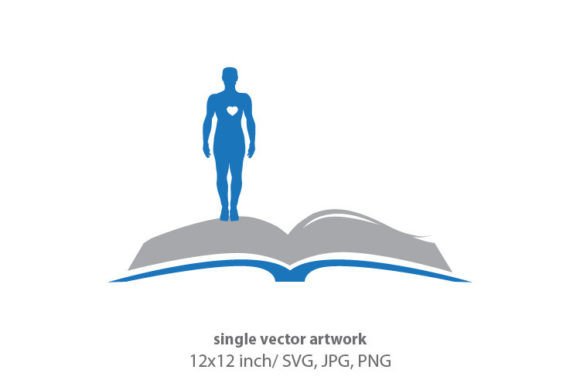 Person with Book Vector Art for Creators