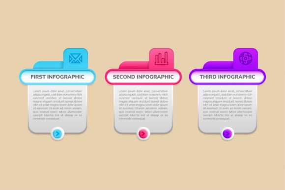 Rectangle Infographic 3D Style for Business