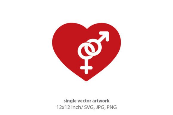 Strategic Visual Communication: Leveraging the Male and Female Symbol Inside Red Heart for Branding and Design