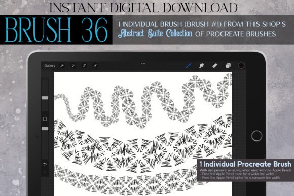 Unlocking Artistic Versatility with the Procreate Brush 36 – Abstract Suite